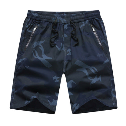 Mens Loose Multi-Pocket Cargo Shorts In Pure Cotton