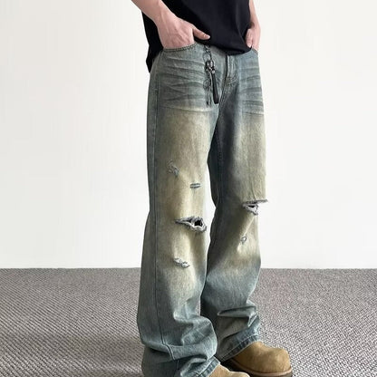 Fashionable Mens Vintage Distressed Jeans