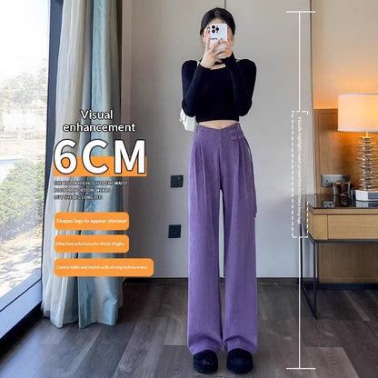 Chenille-padded Narrow-leg Wide-leg Pants