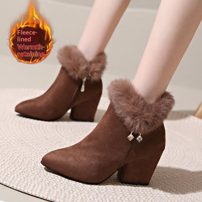Leopard-print Flat Booties For Women