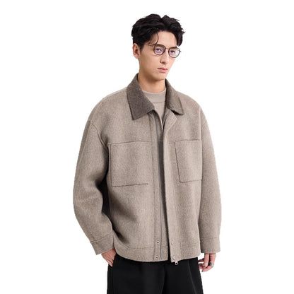 High-grade Lamb Wool Lapel Double-faced Wool Jacket