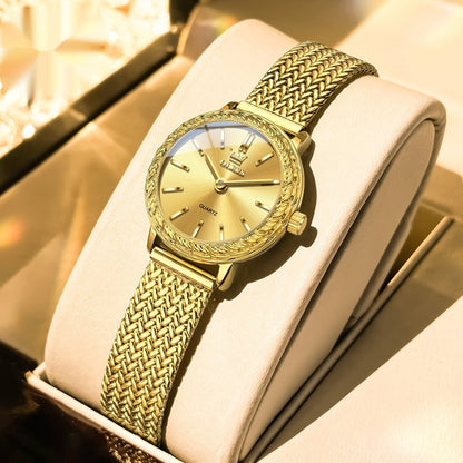 Vintage Fashion Square Quartz Watch With Rhinestones