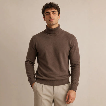 Mens New High-neck Long-sleeve Sweater