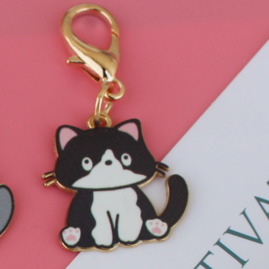 Cute Cartoon Cat Keychain, Chubby Cat Earphone Case Charm