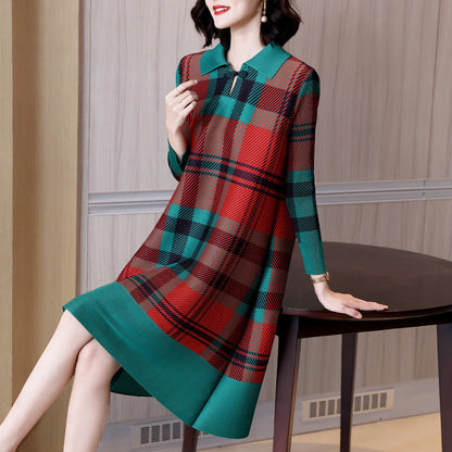 High-end Pleated Mother Spring Dress