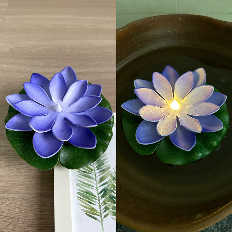 Floating Water Induction Lotus Colorful Waterproof Small Night Lamp