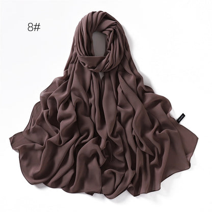 Soft Draping Solid-color Scarf For Women