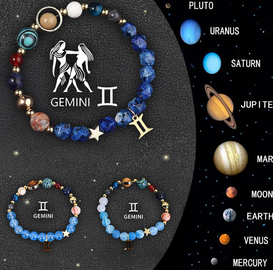 Twelve Zodiac Crystal Bracelets