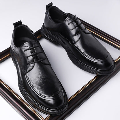 Men's Business Formal Brown Lace-up Leather Shoes