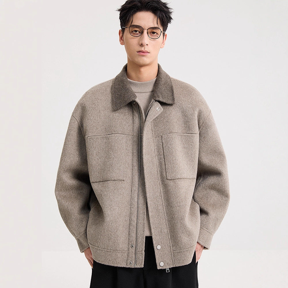 High-grade Lamb Wool Lapel Double-faced Wool Jacket