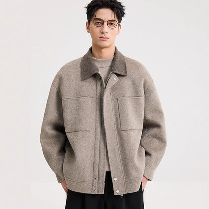 High-grade Lamb Wool Lapel Double-faced Wool Jacket