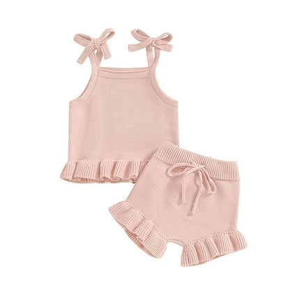 Baby Girl Knitted Shorts Clothing Suit