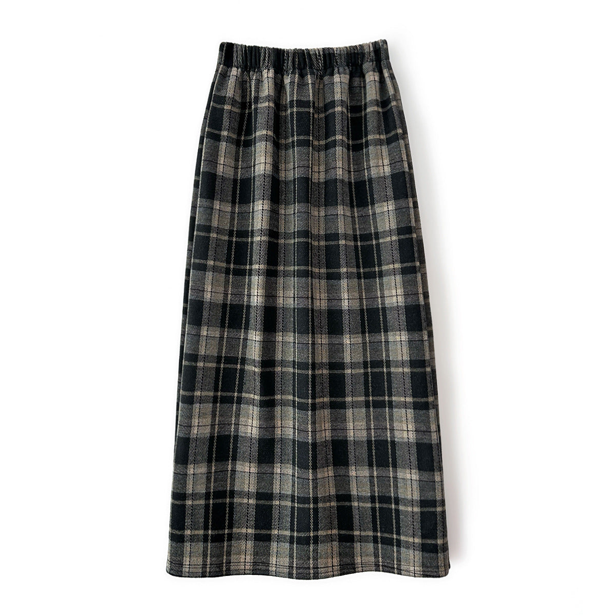 Retro Plaid Skirt Fleece-lined Women