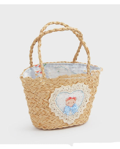 Hand-Woven Raffia Vegetable Basket
