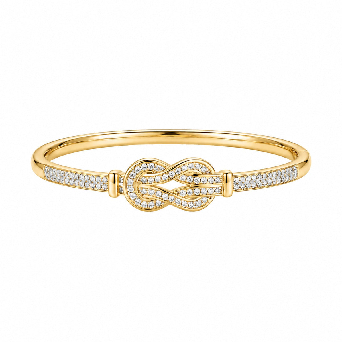 Versatile Knot Bangle For Women, Luxury Niche High-End Zircon Knotted Bracelet, Daily Commute Internet-Famous Hand Jewelry