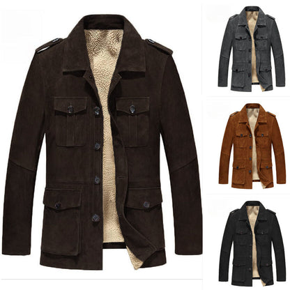 Men's Coat Shearling Fleece Faux Fur Jacket