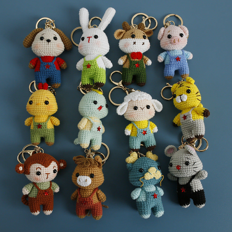 Twelve Zodiac Animal Doll Pendants For Suspenders