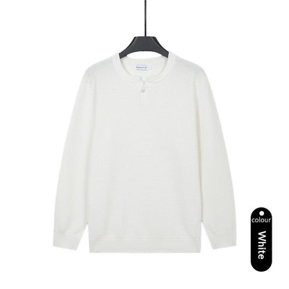 Mens Turtleneck Knitted Sweater Solid Color Sweater