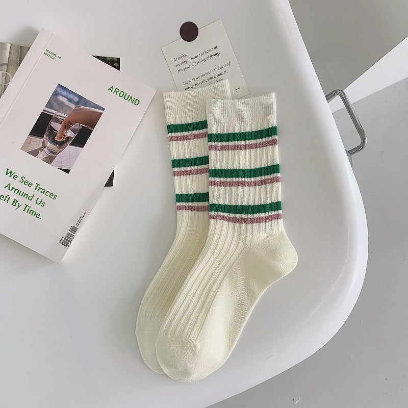 Embroidered Socks For Children With Double Stitches