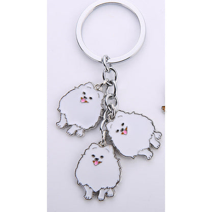 Pet Dog Car Key Ring Creative Metal Keychains
