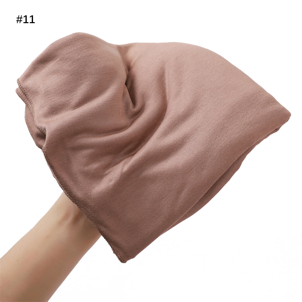 Solid-color Large-size Modal Sweatband Single-color Mercerized Cotton Turban Headscarf