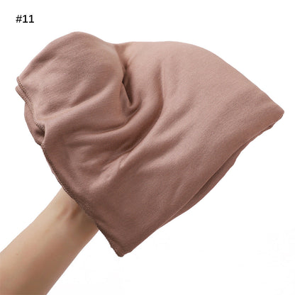 Solid-color Large-size Modal Sweatband Single-color Mercerized Cotton Turban Headscarf
