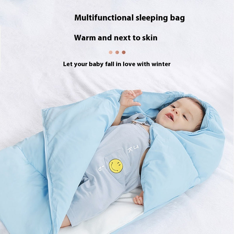 Baby Sleeping Bag Autumn And Winter Thick Down Anti Kick Duvet