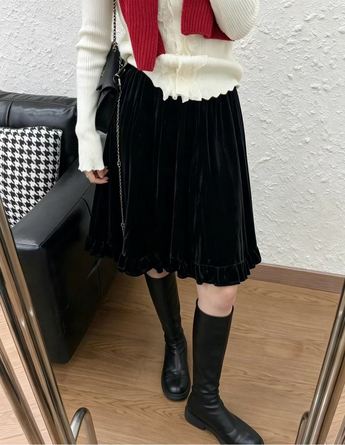 Designed Pleated Skirt For Women
