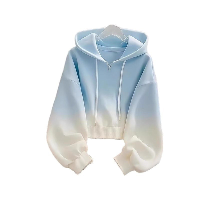 Plus-size Loose Hooded Sweatshirt Women's Top