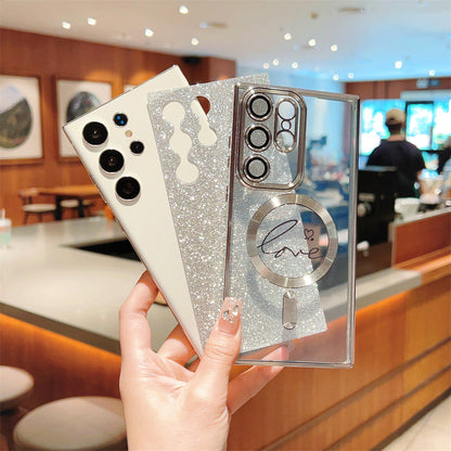 Phone Case Protective Case For Strong Magnetic Electroplating Love