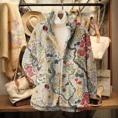 3D Pattern Flannel Coat Winter Women's Clothing
