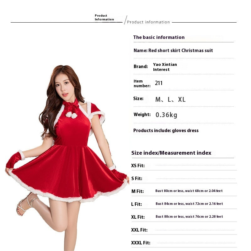 Christmas Clothing Japanese Red Christmas Cos