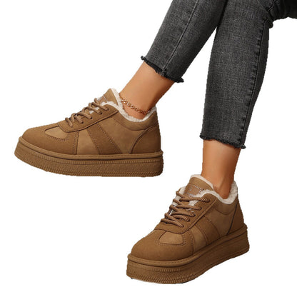 Womens Fleece-lined Warm Short Snow Boots