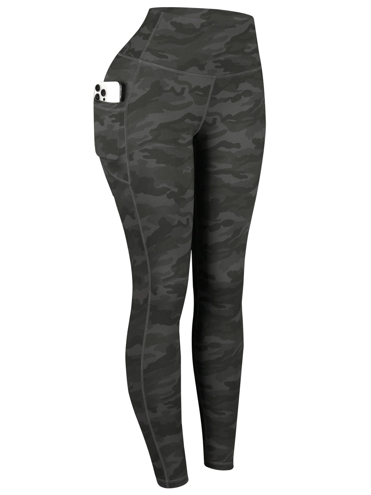 Solid-color Side-pocket Running And Yoga Pants With A Bare-feel Fit