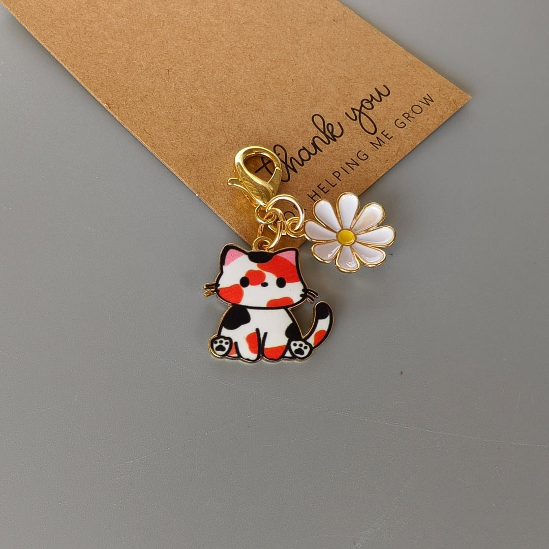Cute Cartoon Cat Keychain, Chubby Cat Earphone Case Charm