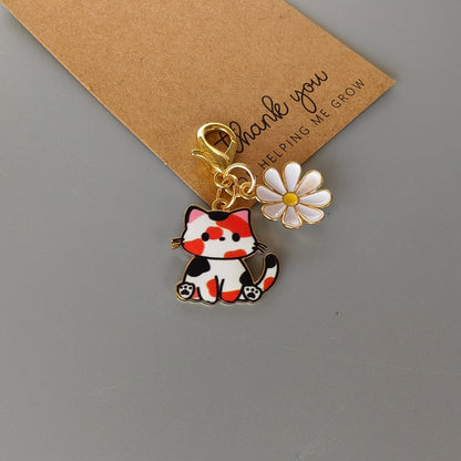 Cute Cartoon Cat Keychain, Chubby Cat Earphone Case Charm
