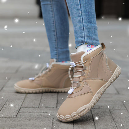 Outdoor Snow Boots Non-slip Waterproof Fleece-lined Insulated Cotton-padded Shoes