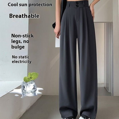 High Waist Drooping Plump Girls Pear Shapes Suit Pants