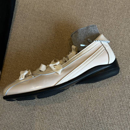 Lace-up Retro Lace-up Ballet Flats For Women