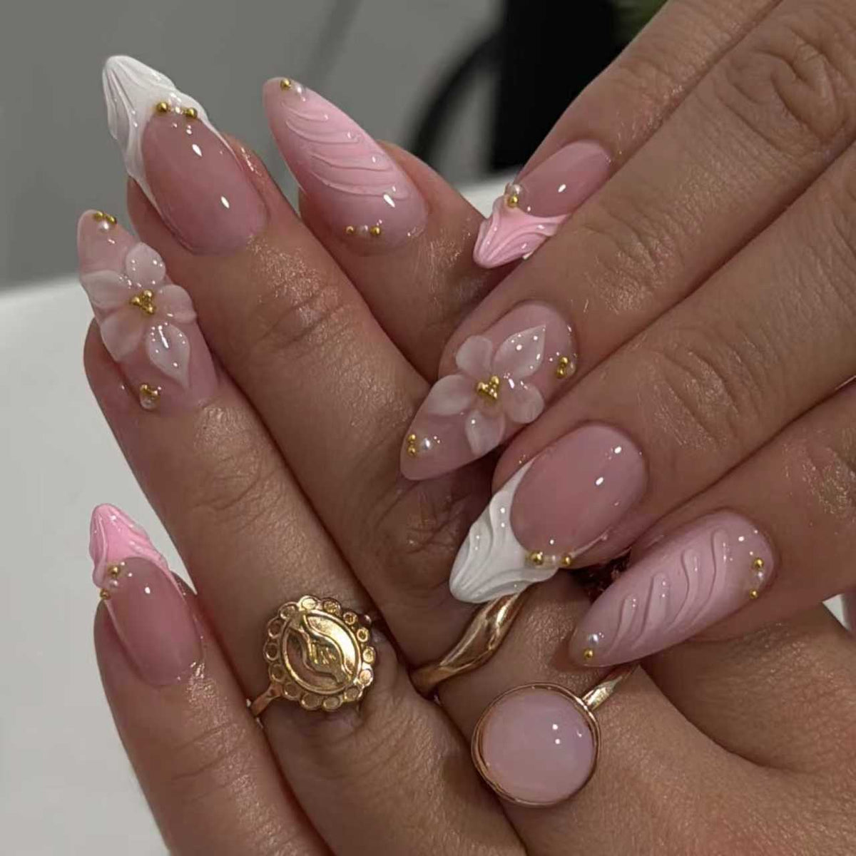 French Carved 3D Wearable Nails
