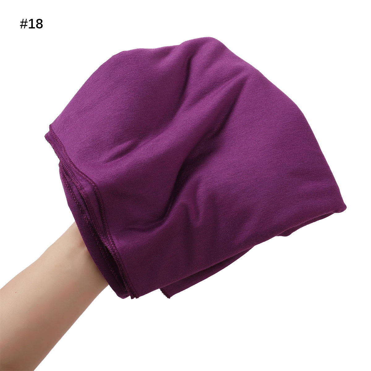 Solid-color Large-size Modal Sweatband Single-color Mercerized Cotton Turban Headscarf