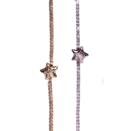 Starry Diamond-encrusted Full-diamond Bracelet For Women