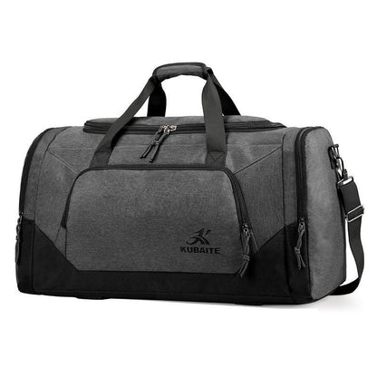 Multifunctional Solid-color Gym Bag With Large Capacity And Dry-wet Separation