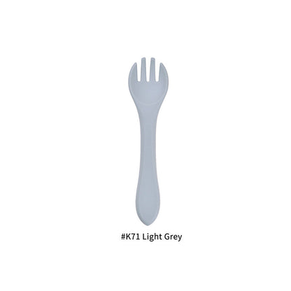Food Grade Baby Feeding Tableware Silicone Fork