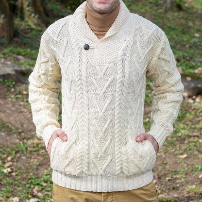 New Fallwinter Mens Solid-color Pullover Long-sleeve Knit Sweater