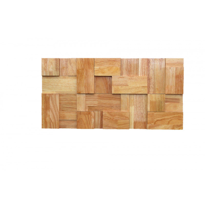 Retro 3d Solid Wood Mosaic Patch Stereo Background Wall
