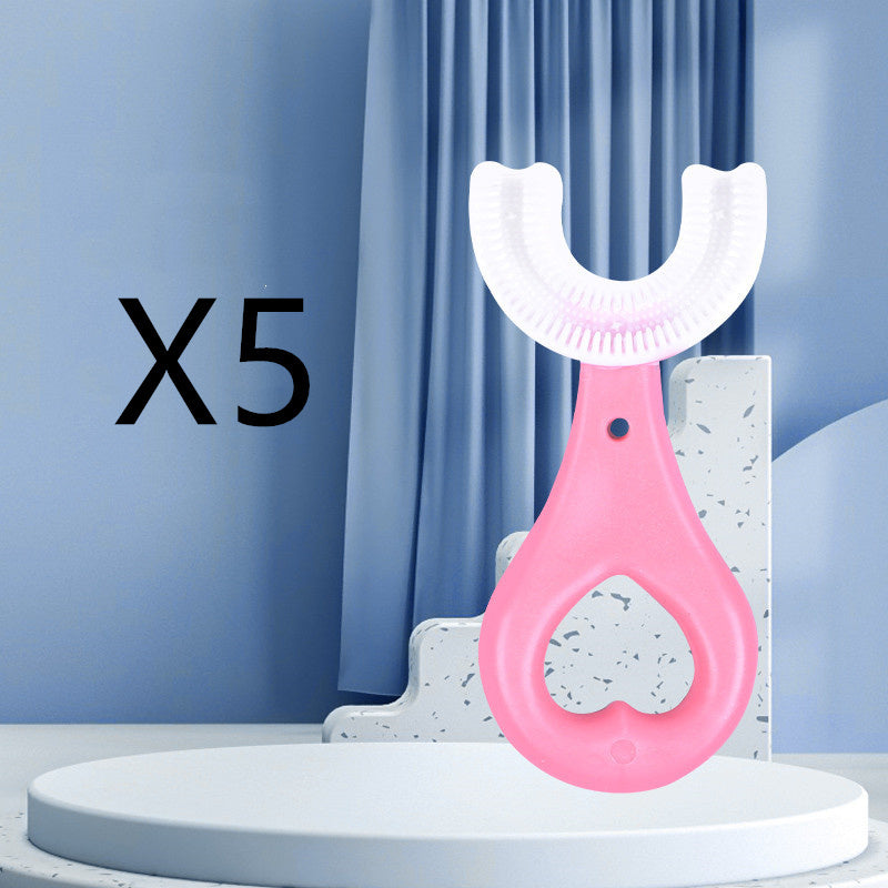 Children's U-shaped Soft Rubber Toothbrush