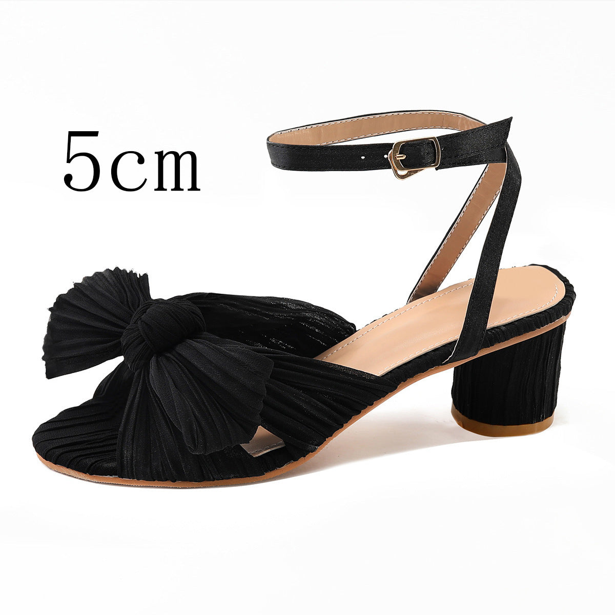 Fashion Sandals Thick Heel Bowknot