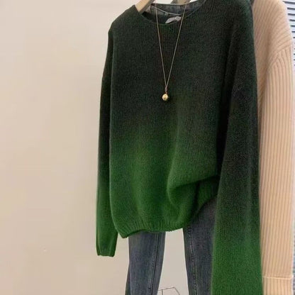 Ombre Sweater Knitted Top For Women