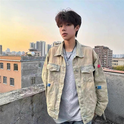 Edgy Yet Handsome American-style Vintage Jacket Top